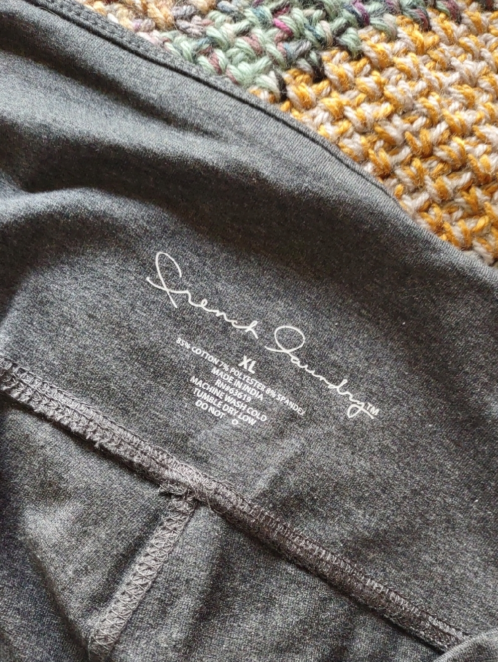 NWT French Laundry Yoga Activewear Leggings Lounge Pants Size XL L Pockets - Picture 4 of 5